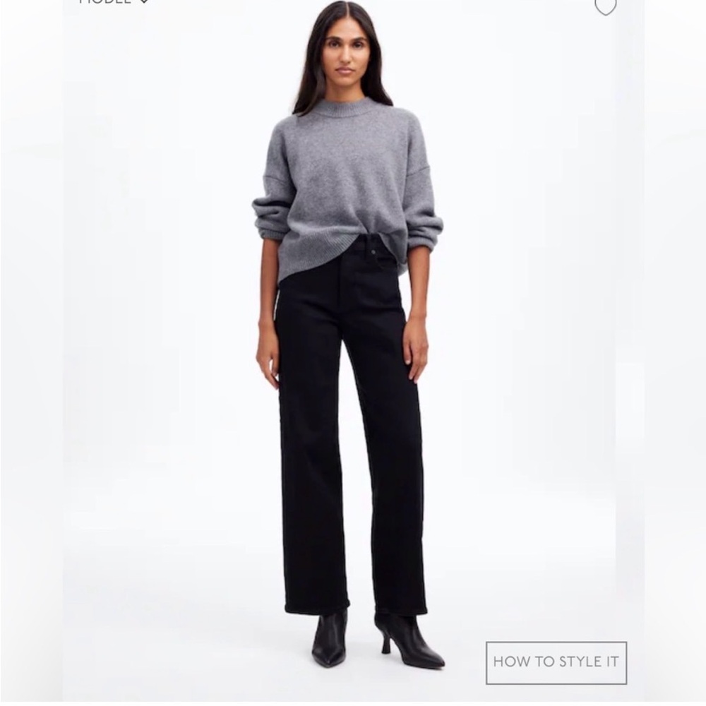 Madewell Black Flare & Wide Leg Jeans